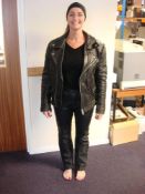A French brown leather A2 style jacket by Erickson's,