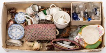 A collection of late 19th /early 20th century doll's house ceramics and glassware:,