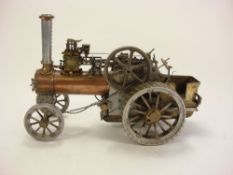 A live steam scale model traction engine:, with copper boiler,