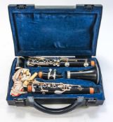 A Buffet-Crampon & Son Ebony 'E11' Clarinet in fitted case:.