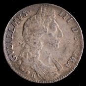 William III halfcrown 1696 B:.