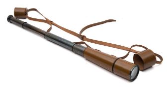 A leather cased four draw telescope by Cogswell & Harrison, London:,