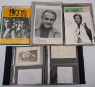 A collection of Film, Rock and Sports autographs in three albums:, including , Robert De Nero,