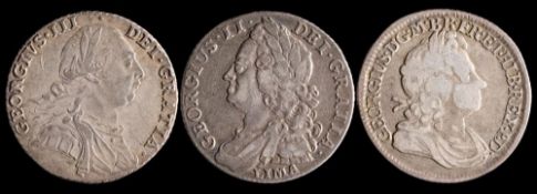 Three shillings, 1787, 1720 and 1745 Lima:.