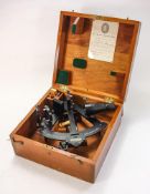 A 10 inch radius vernier 'Hezzanith' sextant by Heath & Co:,