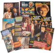 A Dr Who annual No 2 1966 and fourteen Dr Who magazines 1980's.