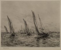 William Lionel Wyllie [1851-1931]- The Fishing Fleet,:- two etchings,