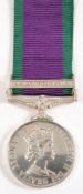 Campaign Service Medal 1962-1003 with Malay clasp to '0619961 T E Jones M(E)1 RN':.