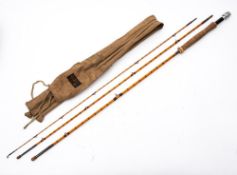 A Sharpes Scottie The 'Aberdeen' three piece split cane fly rod:,