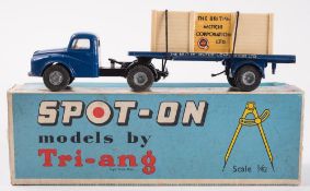 Spot-On No 106 Austin Prime Mover with Articulated Flat Float and MGA Sports Car in Create:,