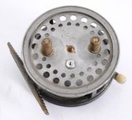 A Hardy 4 inch 'Super Silex' alloy salmon reel:, signed to case as per title,