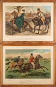After John Leech, a set of four polychorme equestrian prints:, with facsimile signature lower left ,