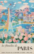 A mid 20th century 'Les floralies de Paris' travel poster after 'Le paravent de Dufy 1929-1930':,