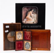 A late 19th century American ambrotype of a young woman by Holmes, New York:,