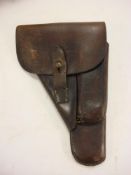 A Third Reich period brown leather Walther P38 holster:,