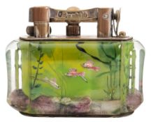 A Dunhill Aquarium table lighter:,