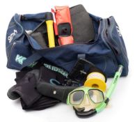 A late 20th century lady's scuba diving outfit:,