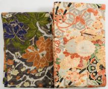 Two Japanese silk Obi (kimono sash):,