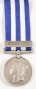 Egypt Medal 1882-1889 (undated) with Suakin clasp to '1974 Pte F Callers 2/E Surrey Regt':.