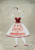 * Osbert Lancaster [1908-1986]- Costume design for 'Coppelia', Covent Garden,