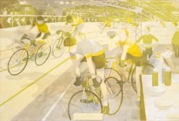 A Ronald A. Glendening [b.1926] Cycle Racing poster,:- 48 x 71cm, unframed.