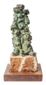 Amadeo Albert Mother with chidren, abstract bronze: signed to the bronze Amadeo Albert 96,