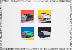 Andy Warhol, Go West-Go East With a Truck 1986,:- two [duplicate] art exhibition posters,