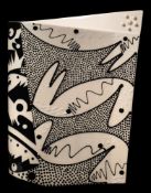 *Mark Dally (Contemporary) a pottery 'Japanese Clouds' vessel: of wing shaped profile decorated in