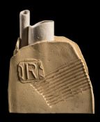 * Robert John Offord [1951-2019] a buff terracotta vessel: of abstract slab built form with