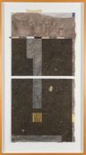 * Robert John Offord [1951-2019]- Sub-Terranean,:- mixed media collage 96 x 46cm.