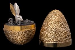 An Elizabeth II silver novelty egg, maker Stuart Devlin, London,
