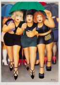 * Beryl Cook [1926-2008]- Clubbing in The Rain,