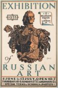 A Doboujinsky poster for the Exhibition of Russia Art, 1 Belgrave Square, London,1935,