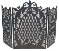 Nicky Haslam (20th Century) An Oka 'The French Quarter Design' steel three fold fire guard:,