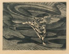 Manner of The Grosvenor School, 20th Century- Windy Shore,:- woodblock print, 4th State,