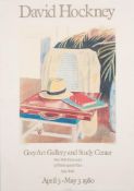 A 1980 David Hockney exhibition poster,:- for Grey Art Gallery and Study Centre,