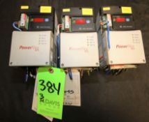 Allen Bradley Powerflex 40 VFD's Includes - (1) 2 hp Cat. No. 22D-D4P0N104, Series A & (2) 1 hp Cat.