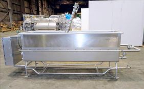 Sani-Matic Clean Out of Place Tank, Model PWJ-300. Stainless Steel, Horizontal. Trough approximate