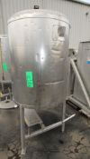 Aprox. 200 Gal. Cone Bottom S/S Tank with Hinged Lid, with 2