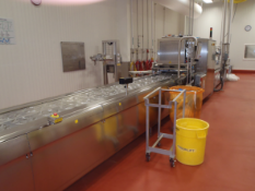 2014 Multivac Model R535 Horizontal Form Fill and Seal Thermoformer. Has dual web arbors, (3) manual