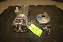 Tri Clover Type S/S Centrifugal Pump with 2” x 1.5” CT S/S Head, FHP 2/1.5 hp 1740/1440 RPM S/S Clad