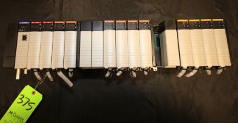 Allen Bradley 17 Slot Control Logix PLC Rack, Chassis CAT #1756-PSCA2, Series A, Includes (13) Cards