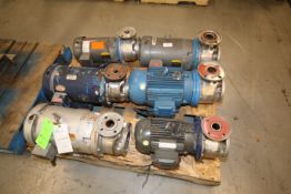 G & L Centrifugal Pumps, Models SST, SSh and Others, From 5-10 hp, 3500, 3450, and 3480 rpm, with