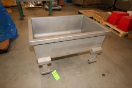 Portable S/S Tote, Internal Dims.: Aprox. 44” L x 32” W x 16” Deep