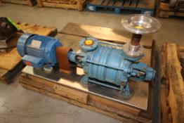 Sihi Vacuum Pump, Model LPHB3708, S/N 3265648, GE 5 hp Motor, 174 rpm, 230/460V 3 Phase, Mounted