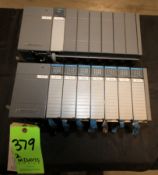 Allen Bradley SLC 500, 7 Slot PLC Racks, with (8) Output Cards Chassis CAT #1746-P2, Series C (