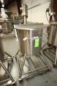 2012 Sprinkman 150 Liters S/S Mix Tank, S/N N4083E, Vessel Rating: Atmospheric, with Top Mounted