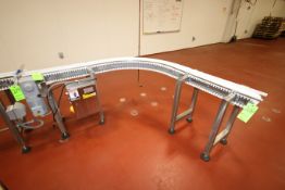 2016 B.D. Briggs 90 Degree S/S Product Conveyor, S/ N RVW 002, Aprox. 116” L x 6” W Conveyor Belt wi