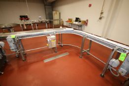 2016 B.D. Briggs 90 Degree S/S Product Conveyor, S/ N RVW 001, Aprox. 154” L x 6” W Conveyor Belt wi