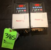Allen Bradley Powerflex 40 - 5 hp VFD's, Cat. No. 22B-D010N104, Series A, 380-480V 3 Phase, (W1046)